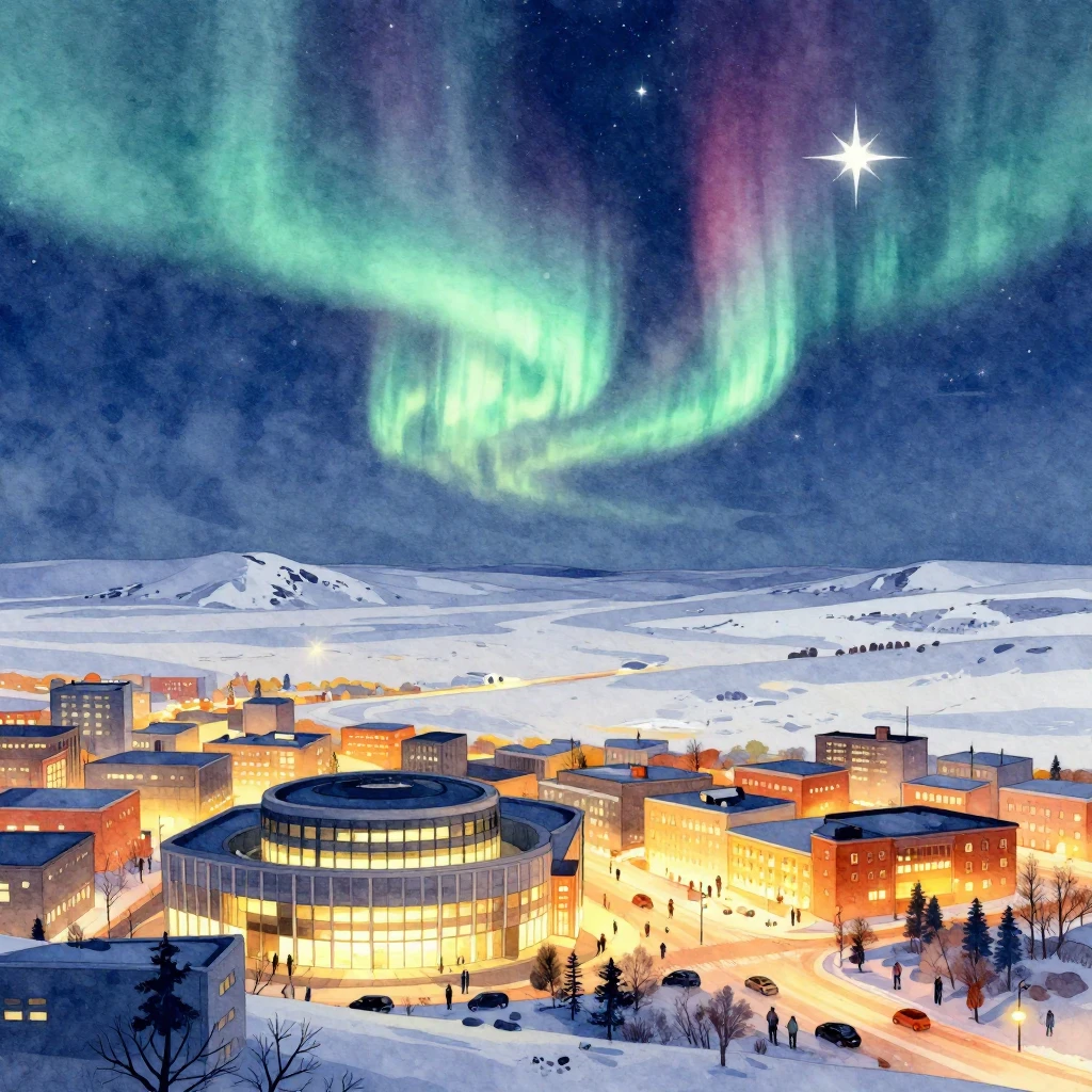 A vibrant, stylized watercolor illustration of the Yamal Pen...