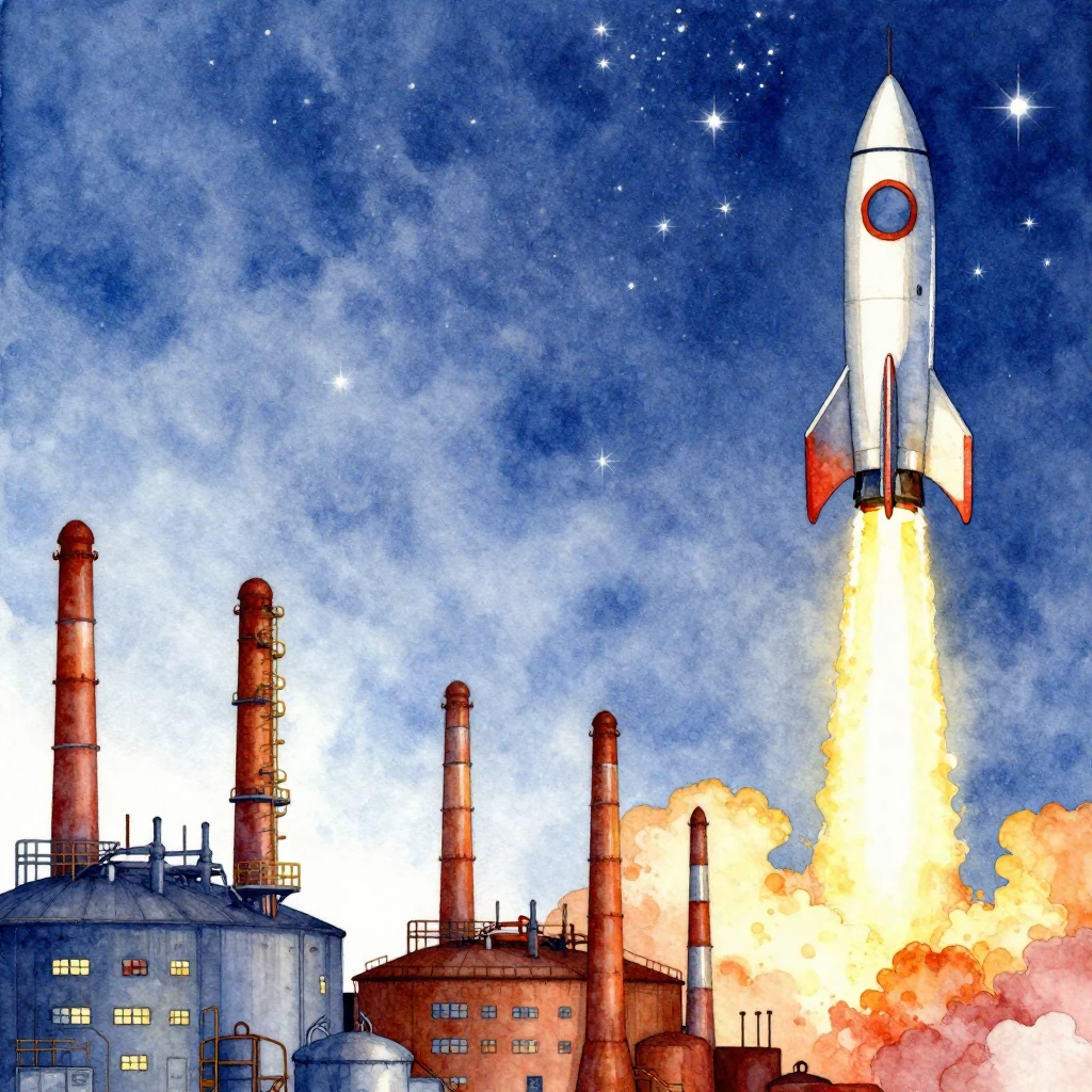 A vibrant watercolor illustration depicting a timeline of in...