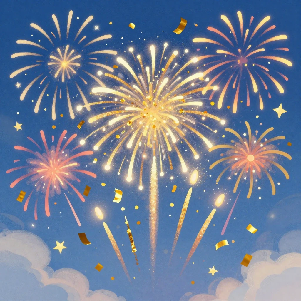 A bright, dynamic illustration featuring stylized bursts of ...