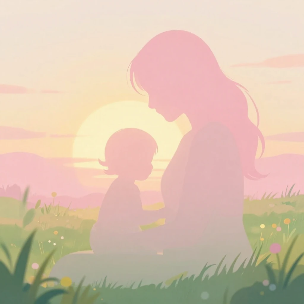 A beautiful and artistic illustration featuring a soft, warm...