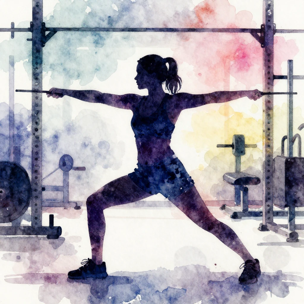 Vibrant watercolor style, dynamic silhouette of a person act...
