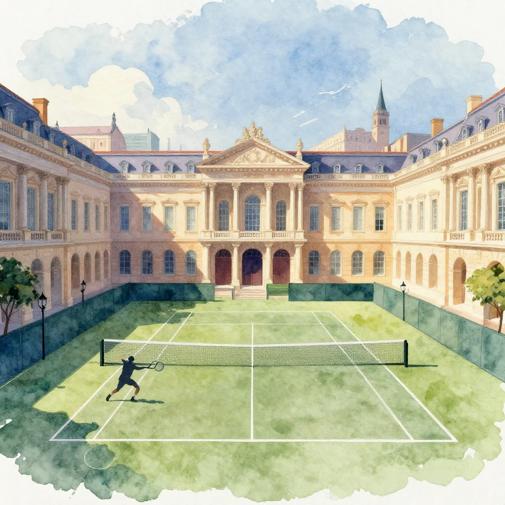 A vibrant watercolor illustration depicting a majestic, clas...