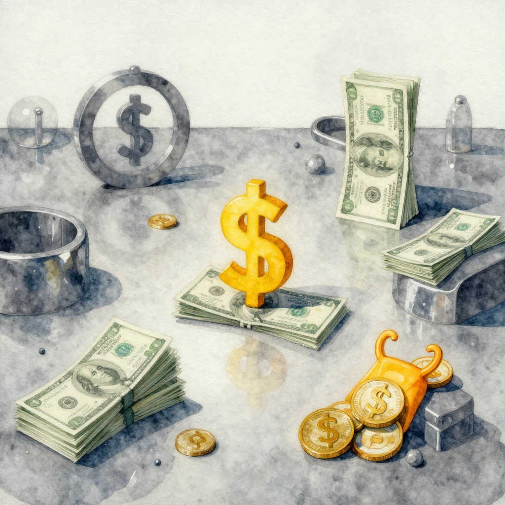 A vibrant watercolor painting depicting a cold, sterile, alm...