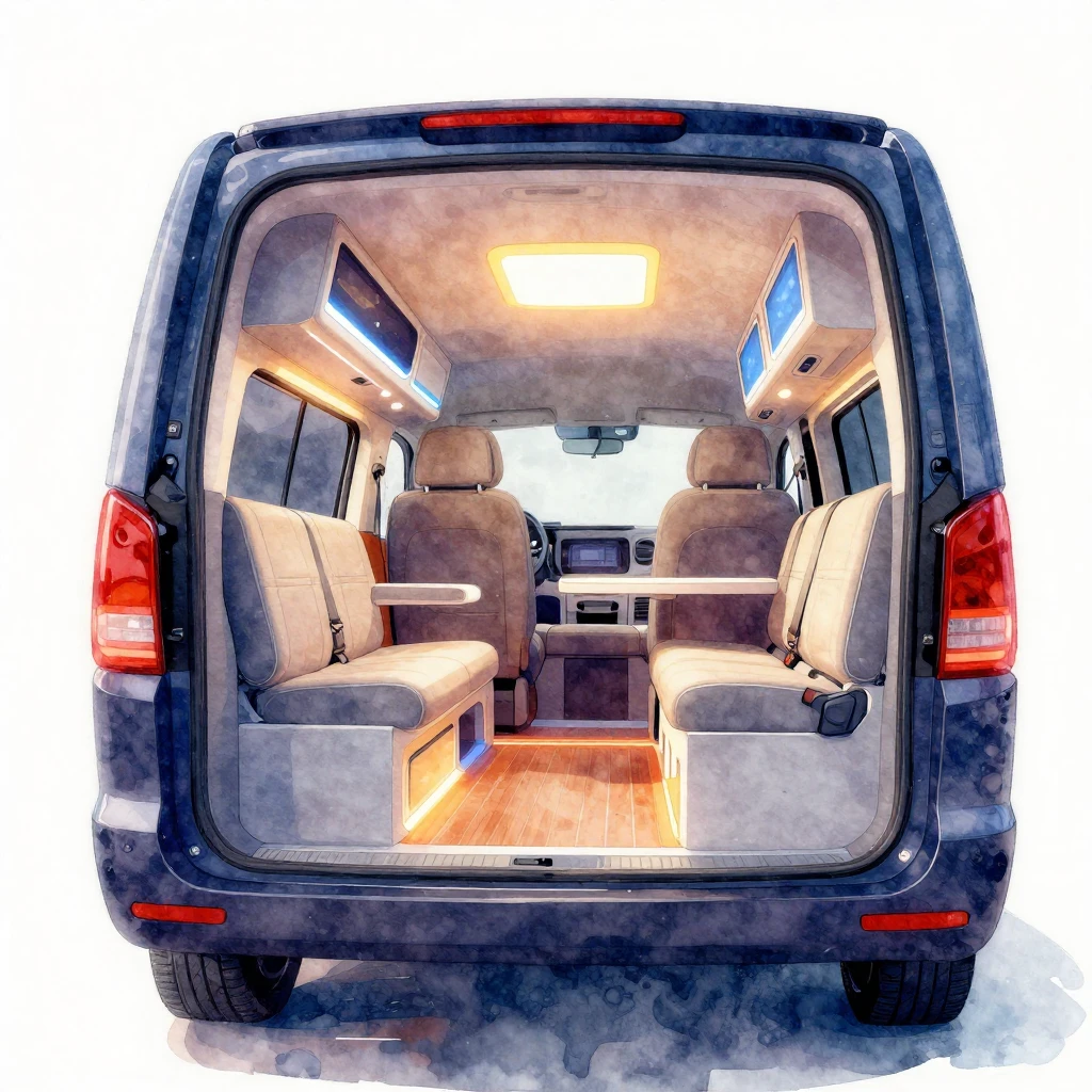 A vibrant watercolor style depiction of a stylized, modern a...