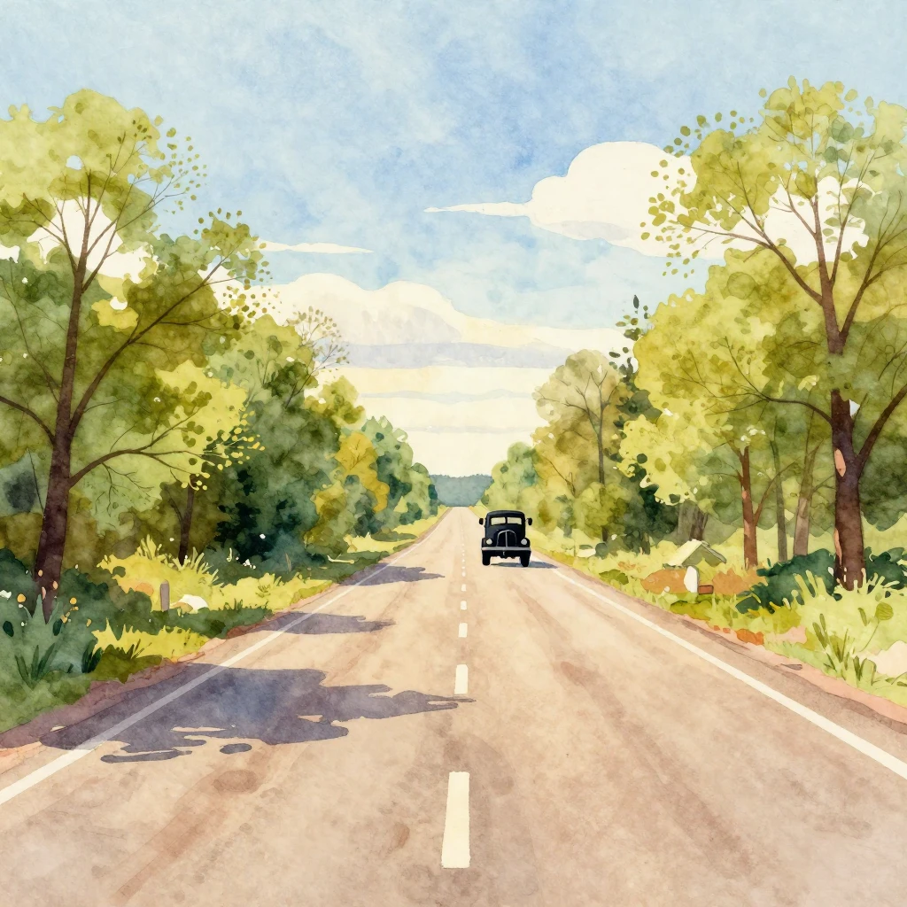 Vibrant watercolor style illustration of a vintage Russian r...