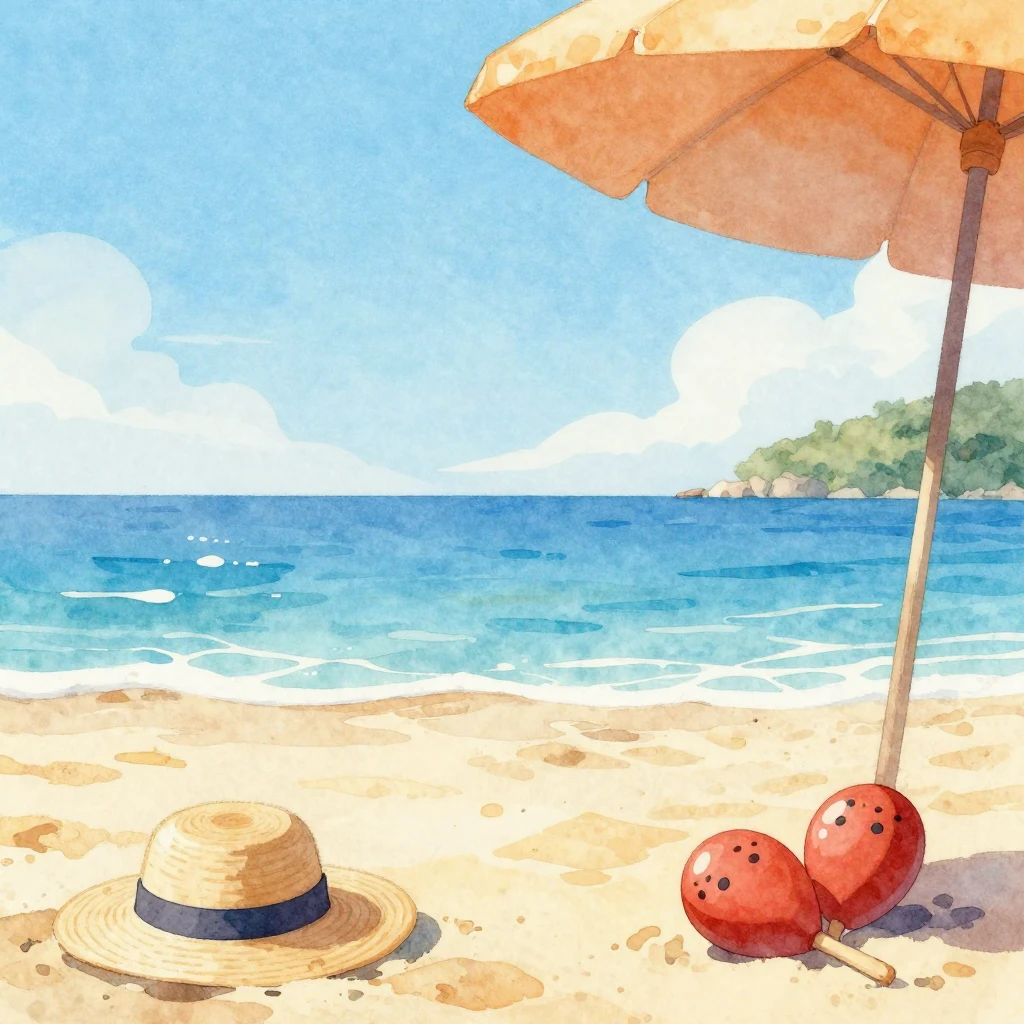 A vibrant watercolor style image emphasizing a joyful, relax...