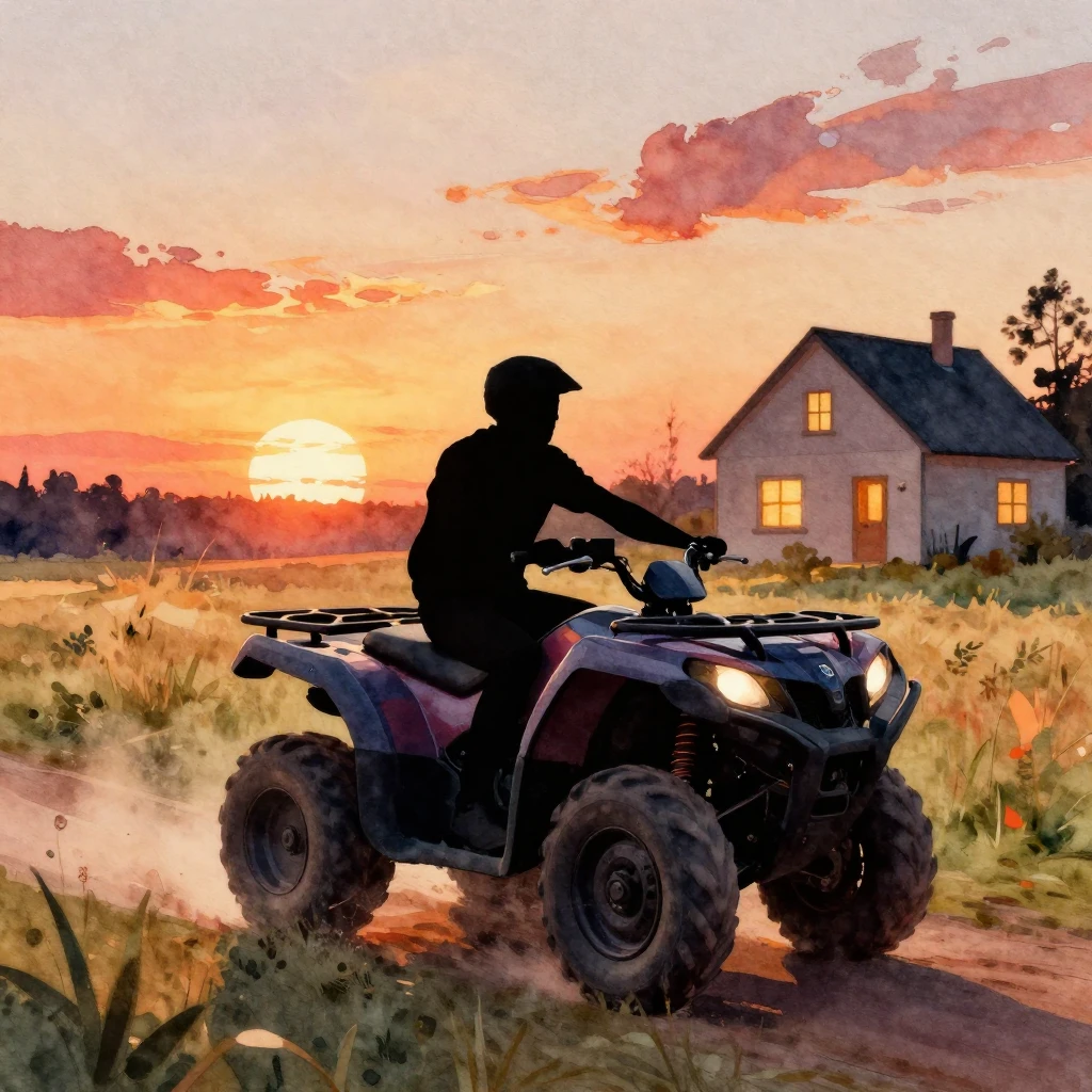 A vibrant watercolor painting of a silhouette of a man on a ...