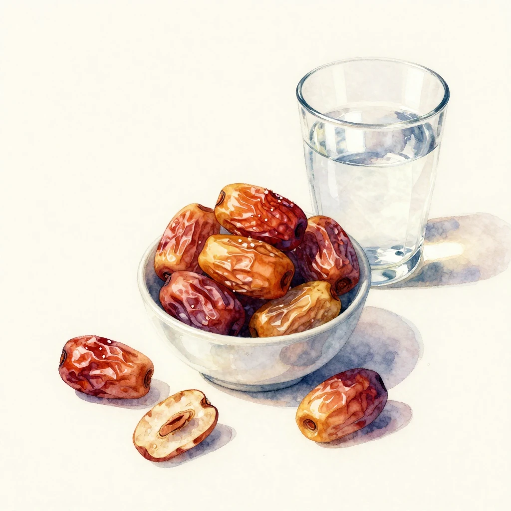 A watercolor painting depicting a small bowl of fresh, ripe ...