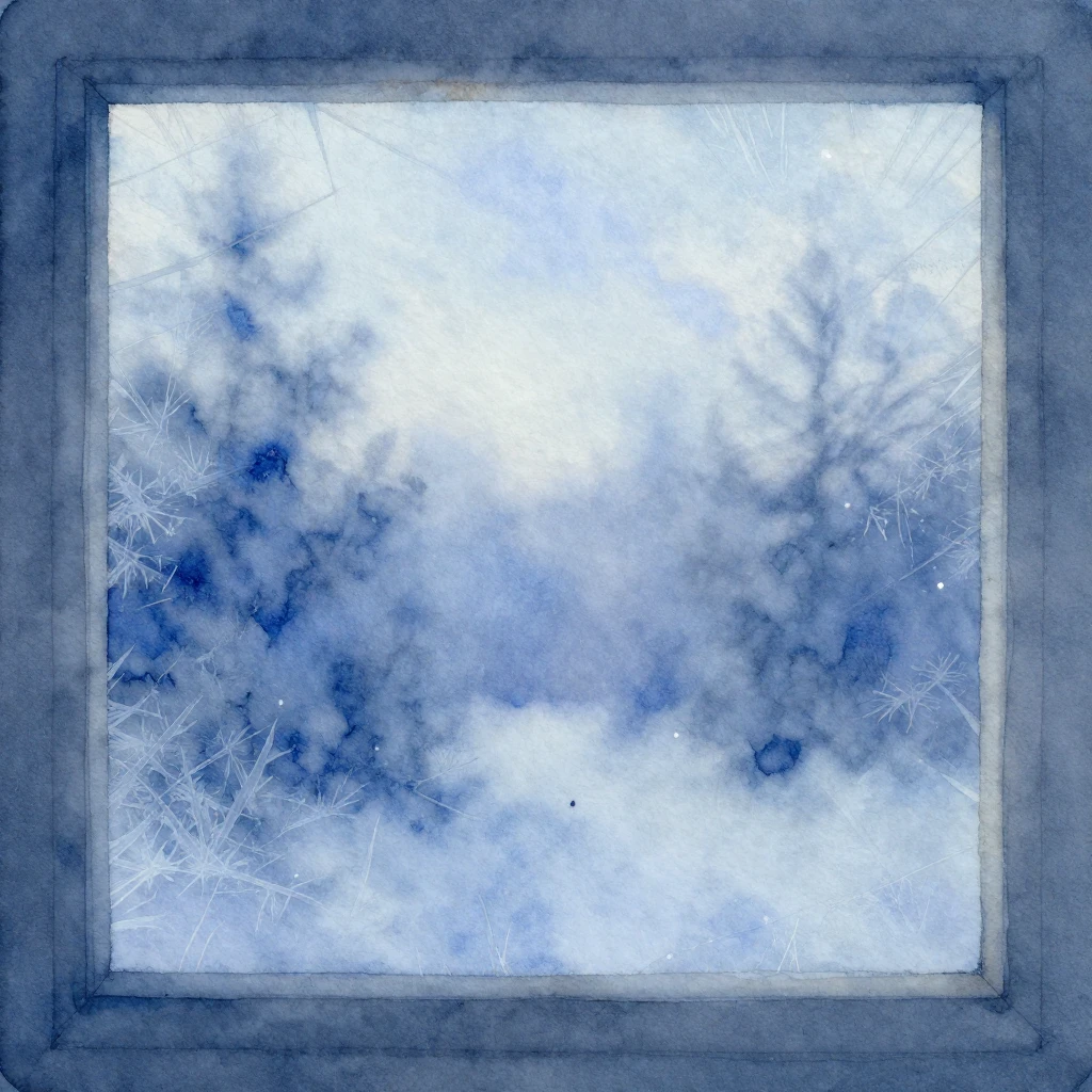 A watercolor artwork showcasing the ethereal blue light of t...