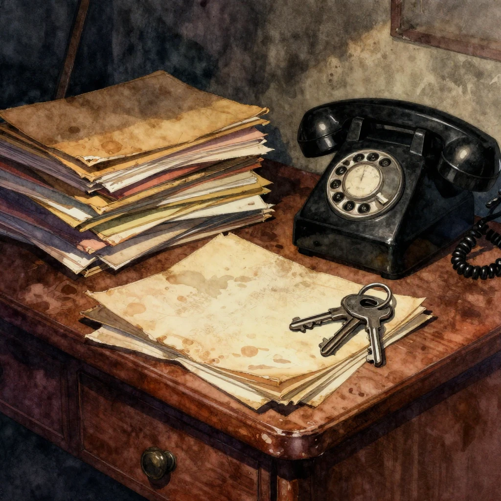 A vibrant watercolor illustration rendered in a dark and gri...