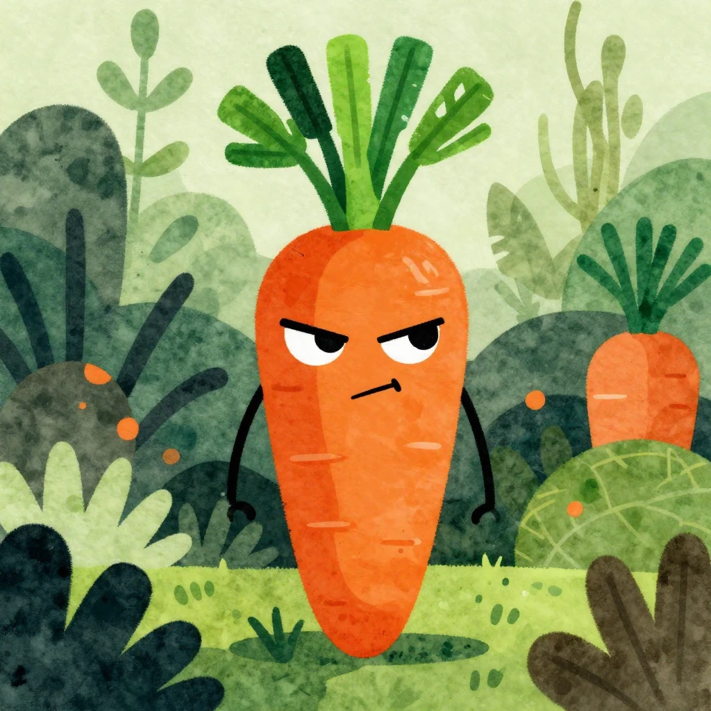 A vibrant watercolor illustration of a stylized, slightly an...