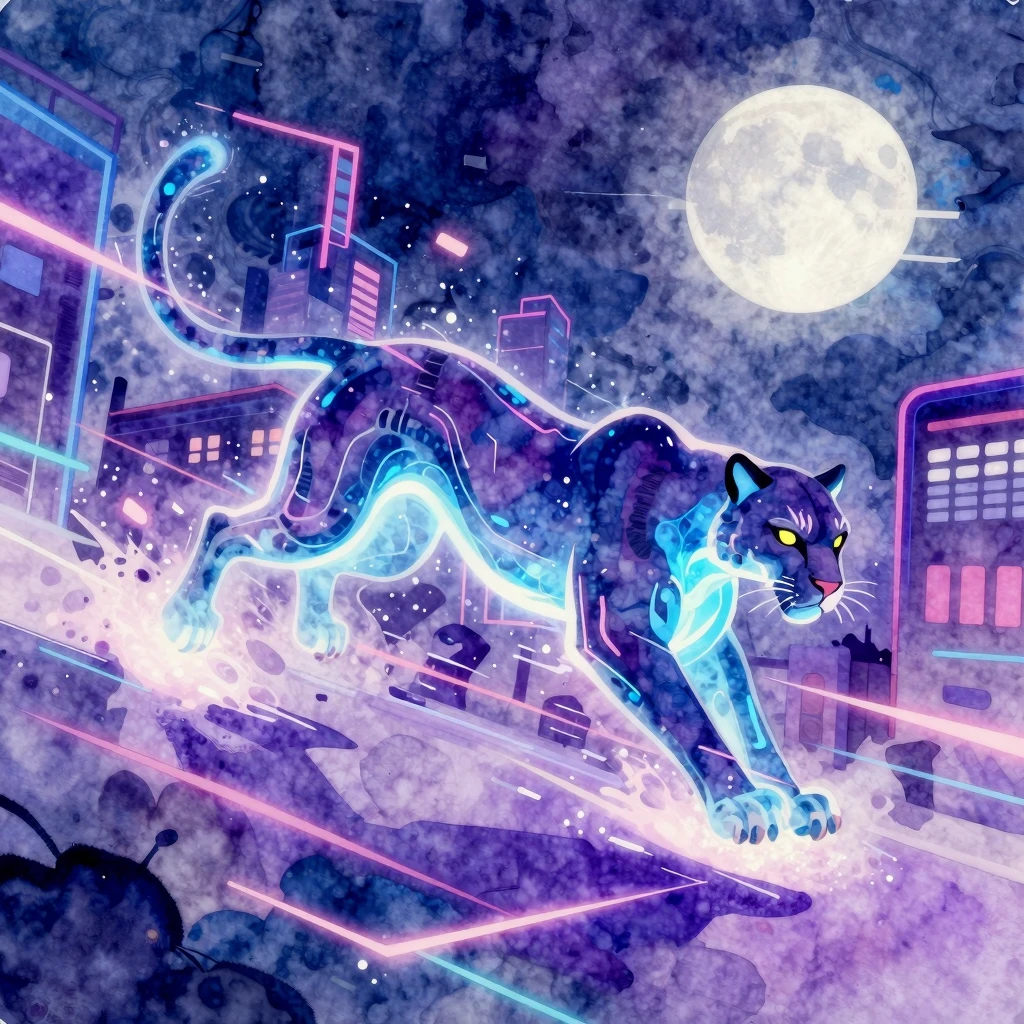 Vibrant watercolor style. A dynamic, vibrant illustration fo...