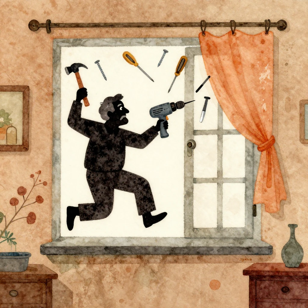 A vibrant watercolor and folk art illustration. Depict a sil...