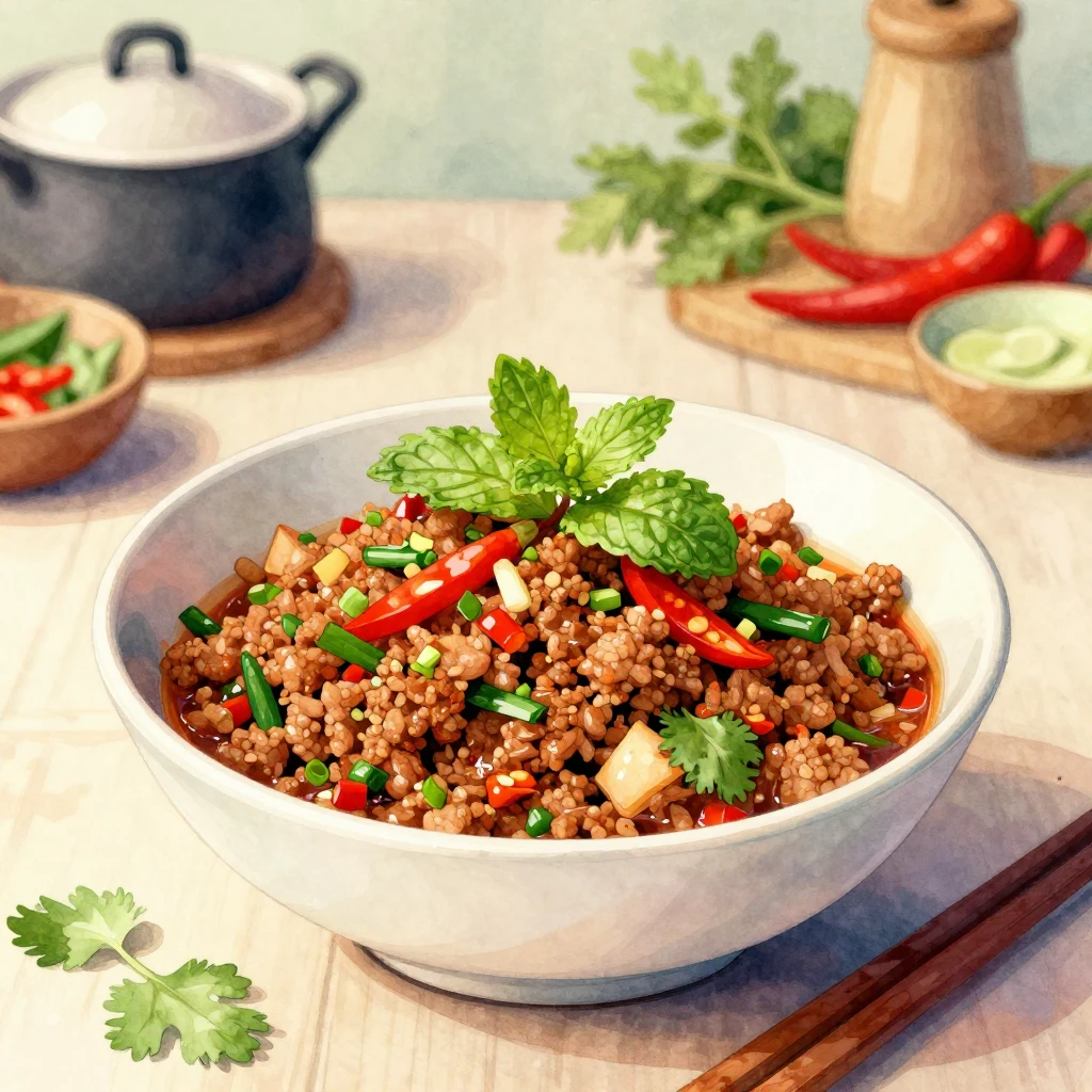 Vibrant watercolor illustration of a beautifully presented b...