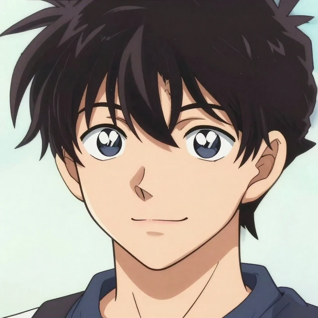 A stylish anime male character with soft features, depicted ...