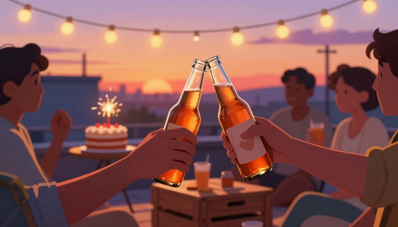 A vibrant and heartwarming digital art illustration celebrat...