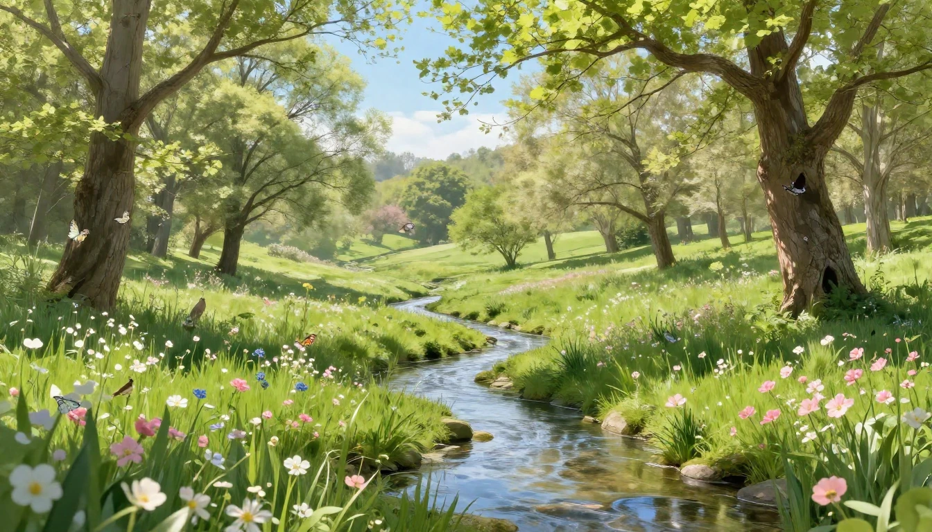 A breathtaking landscape capturing the essence of a lush gre...