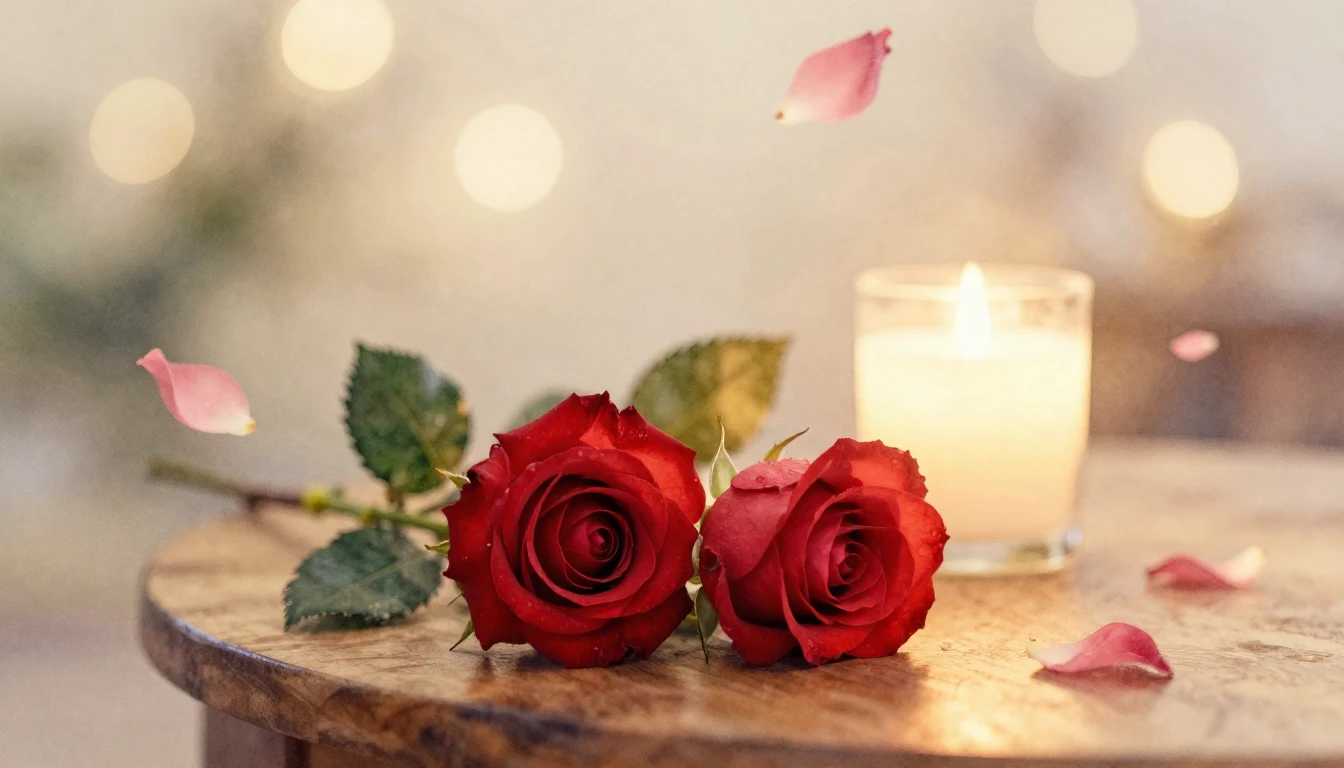 A dreamy and ethereal watercolor painting of two intertwined...