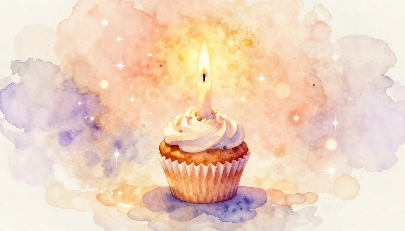 A beautiful watercolor painting of a single elegant candle g...