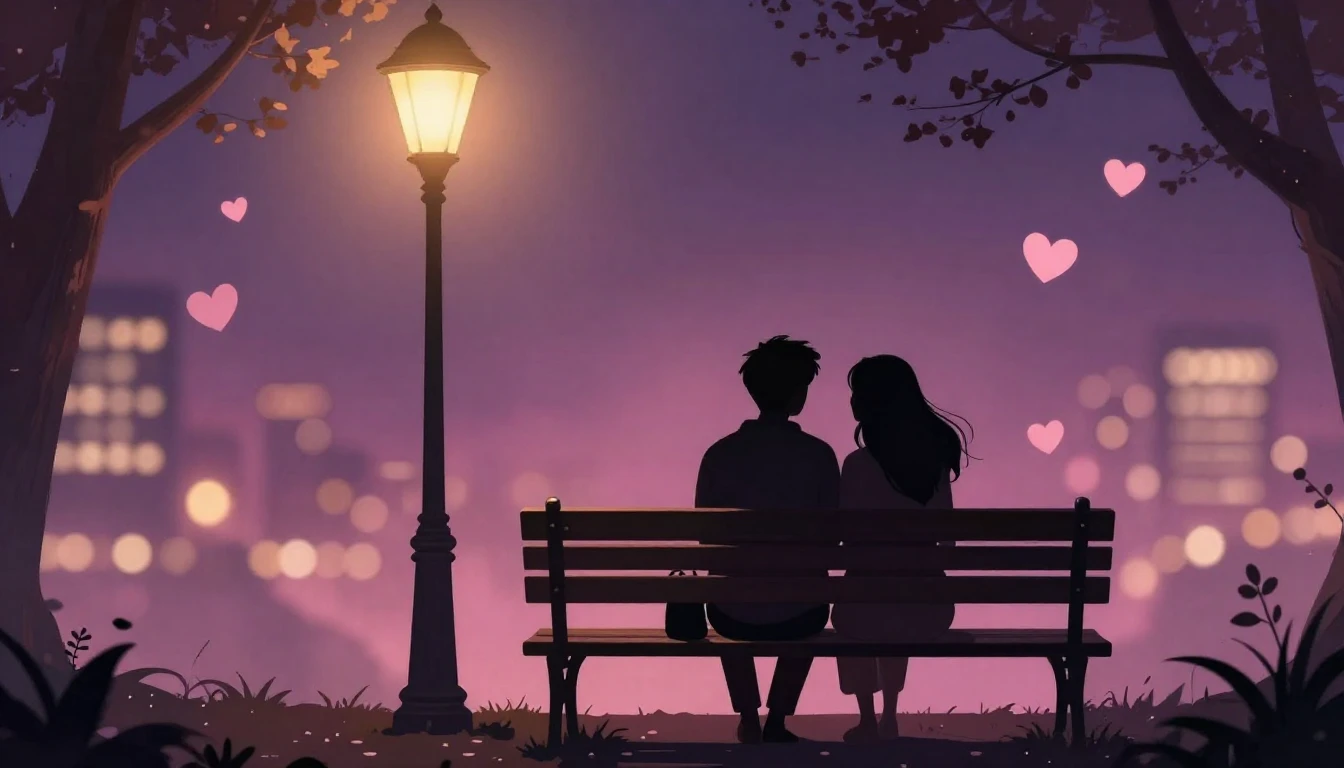 A romantic and dreamy scene for a Valentine's Day song cover...