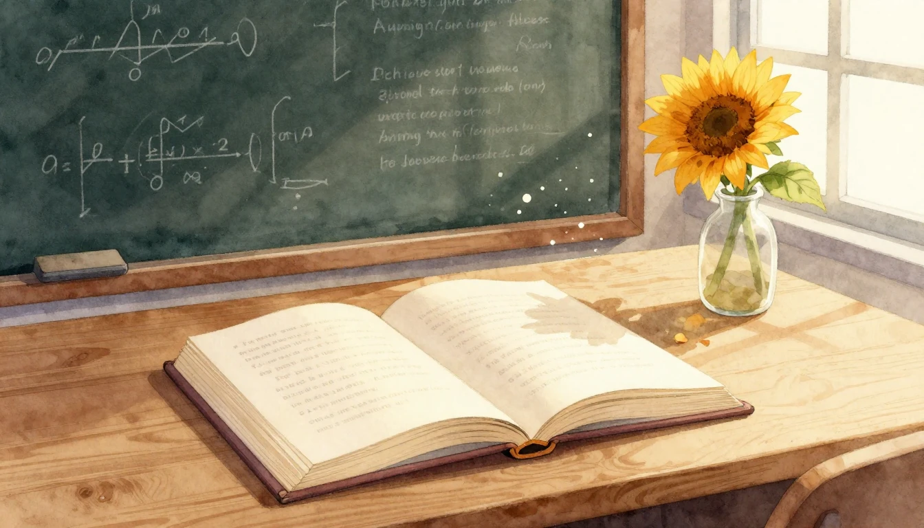 A beautiful watercolor illustration of an open book on a woo...