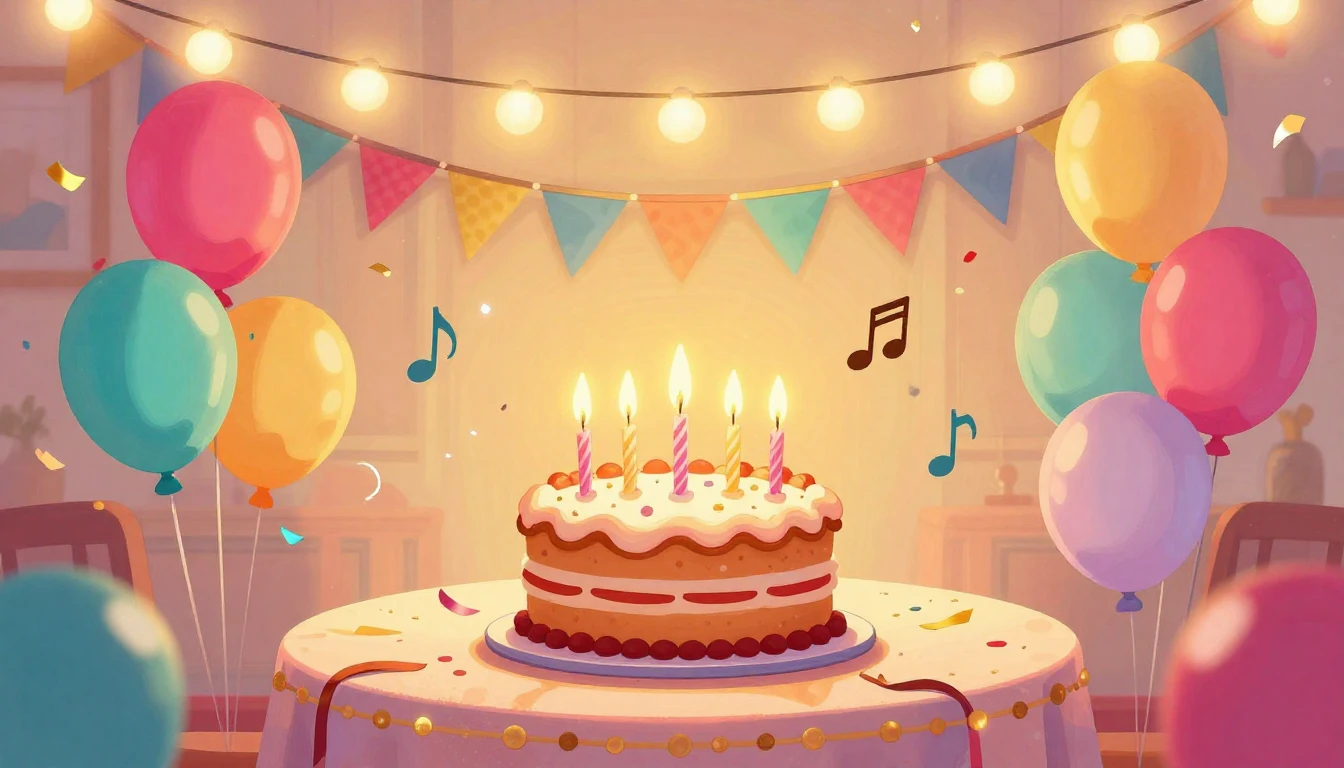 A highly detailed, vibrant digital illustration of a festive...