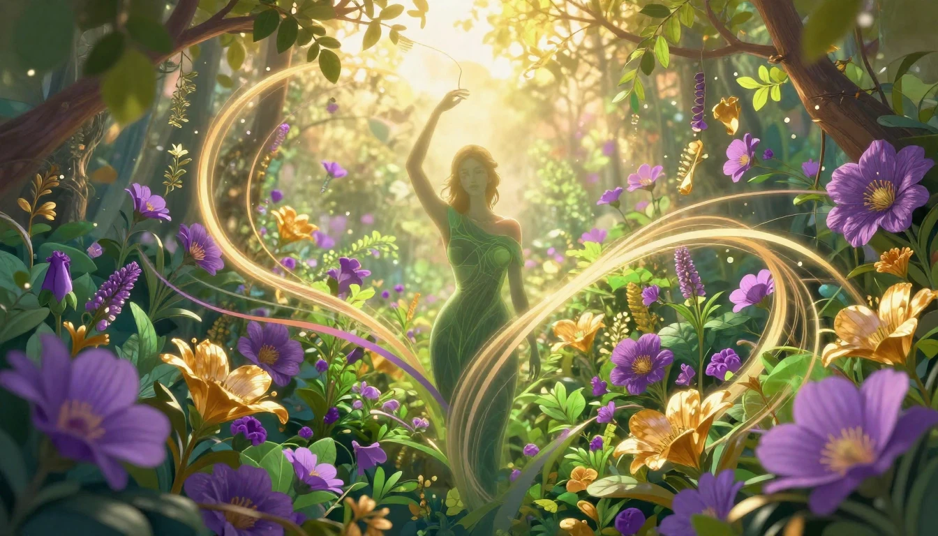 A vibrant and inspiring digital art piece celebrating femini...