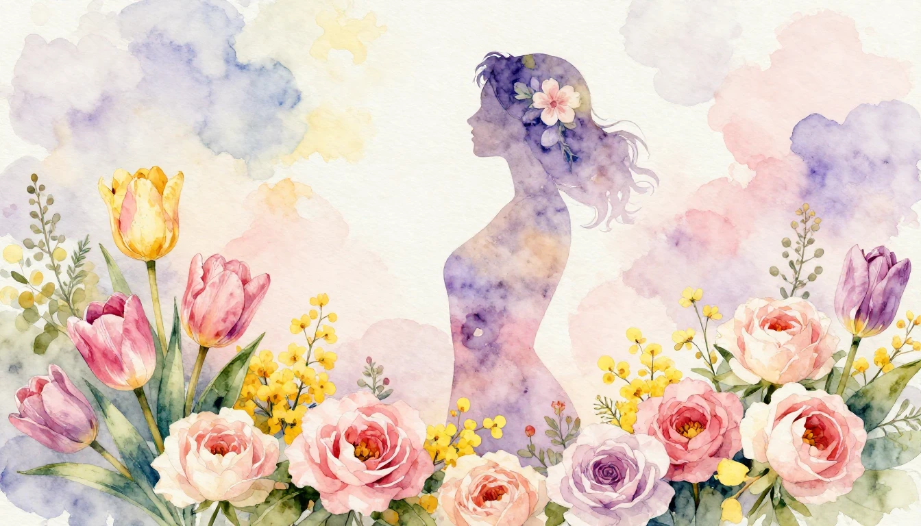 A beautiful and artistic watercolor painting representing In...
