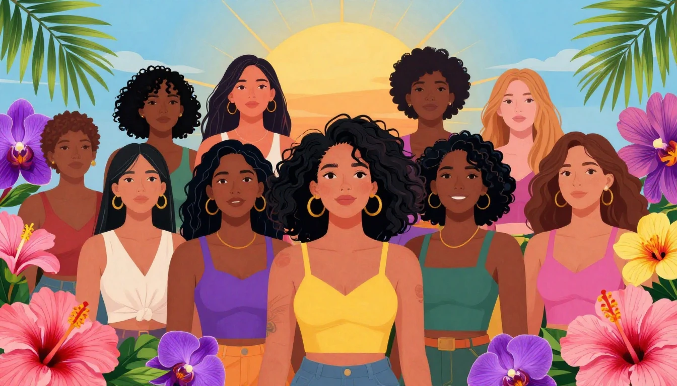 A vibrant and empowering conceptual illustration celebrating...