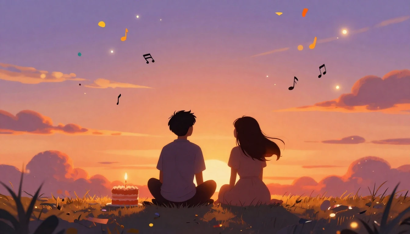 A vibrant digital art illustration symbolizing eternal frien...