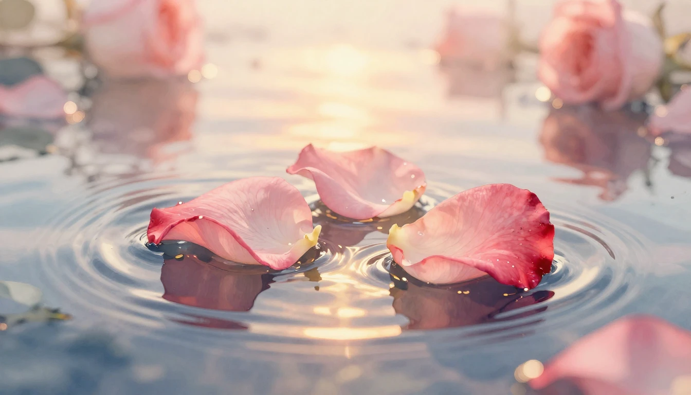 A delicate and ethereal watercolor painting depicting two in...