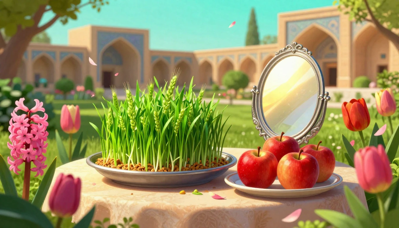 A lush and vibrant artistic illustration of a traditional Ha...