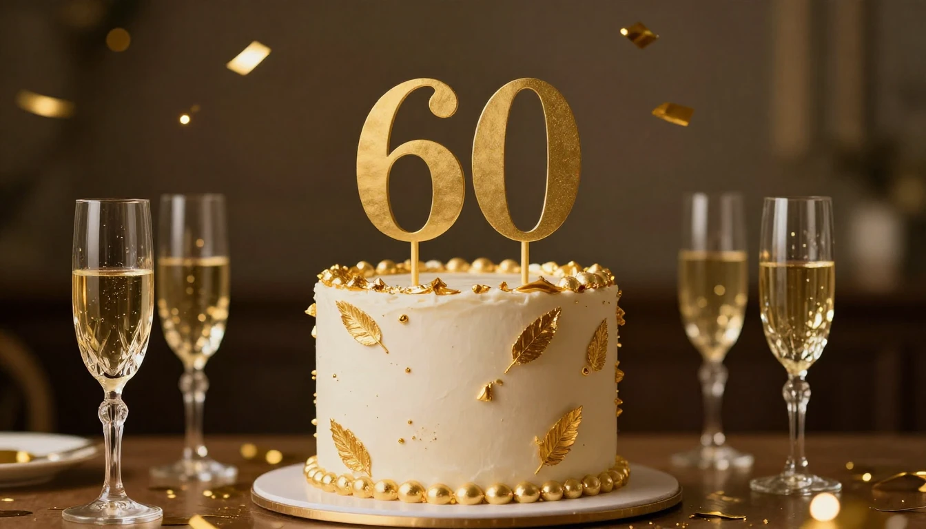 A cinematic and elegant composition celebrating a 60th birth...