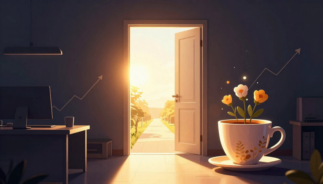 A vibrant digital art illustration representing a new career...