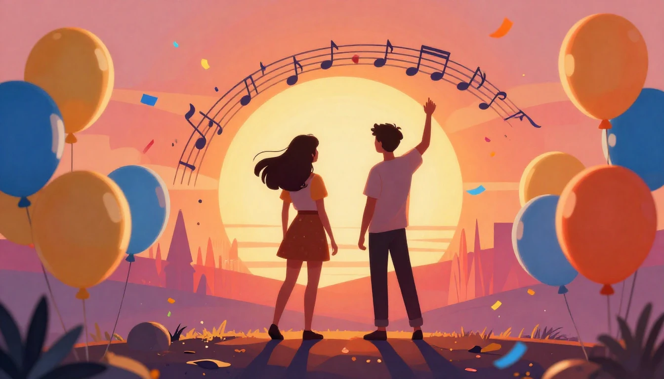 A vibrant and festive digital art illustration symbolizing f...