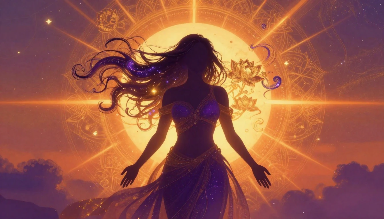 A powerful and symbolic digital art piece representing femin...