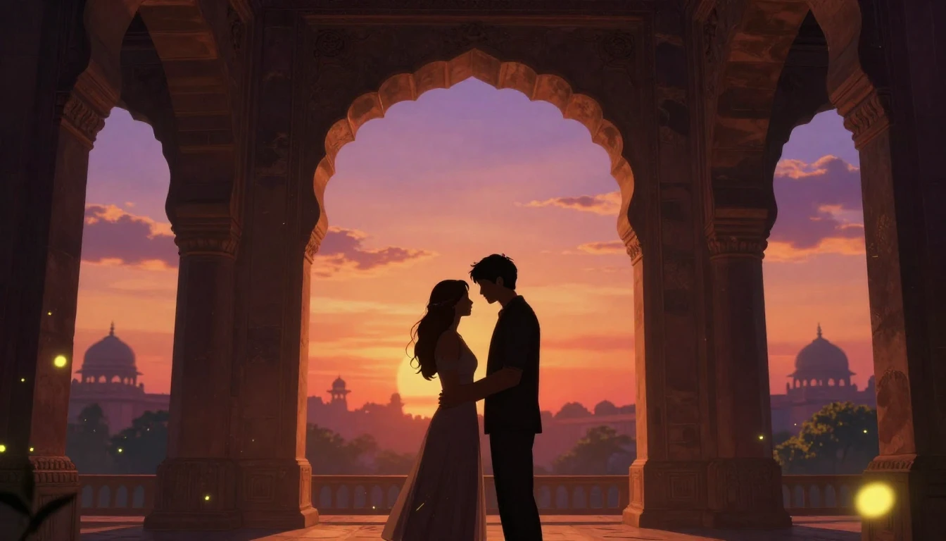 A cinematic movie poster style illustration featuring a silh...