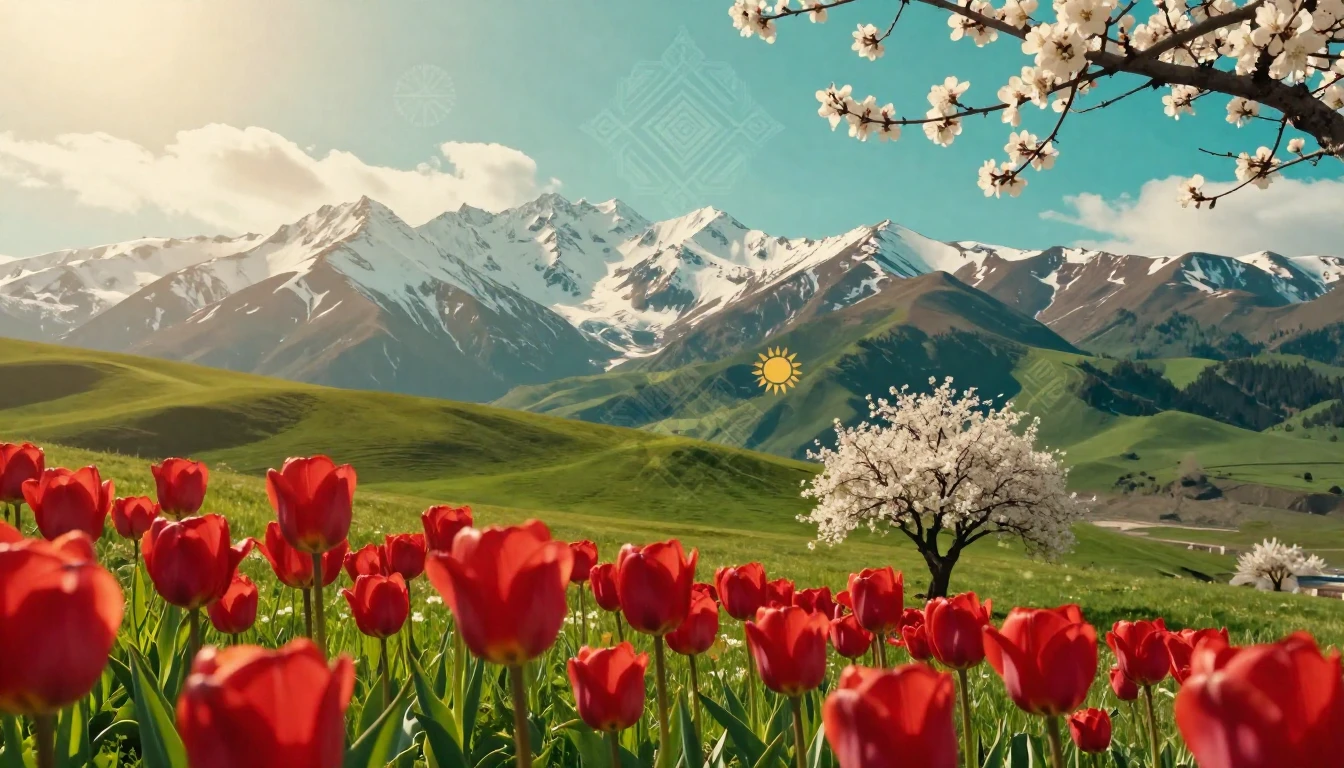 A breathtaking landscape celebrating the arrival of spring. ...