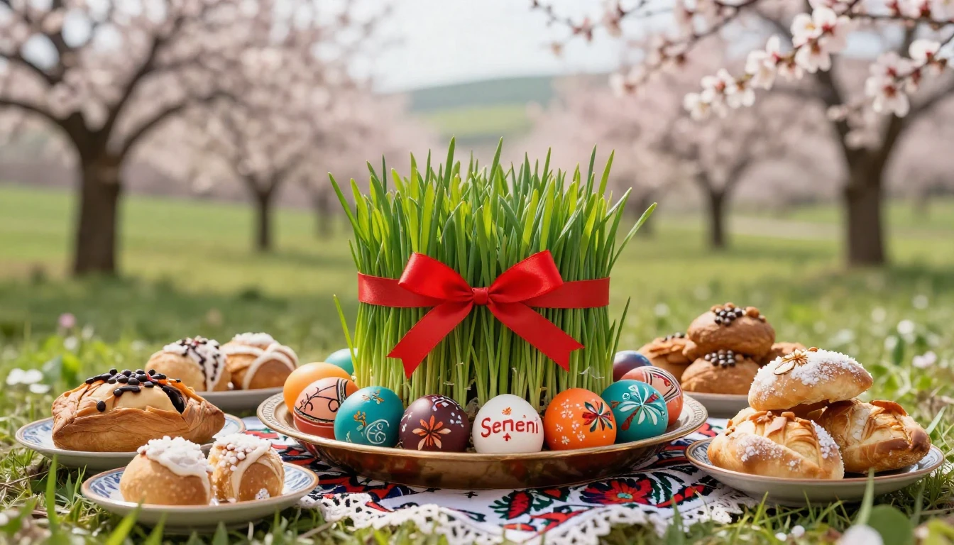 A beautiful spring landscape celebrating the Novruz festival...