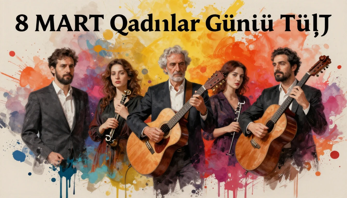 Album cover art for instrumental music about 8 Mart Qadınlar...