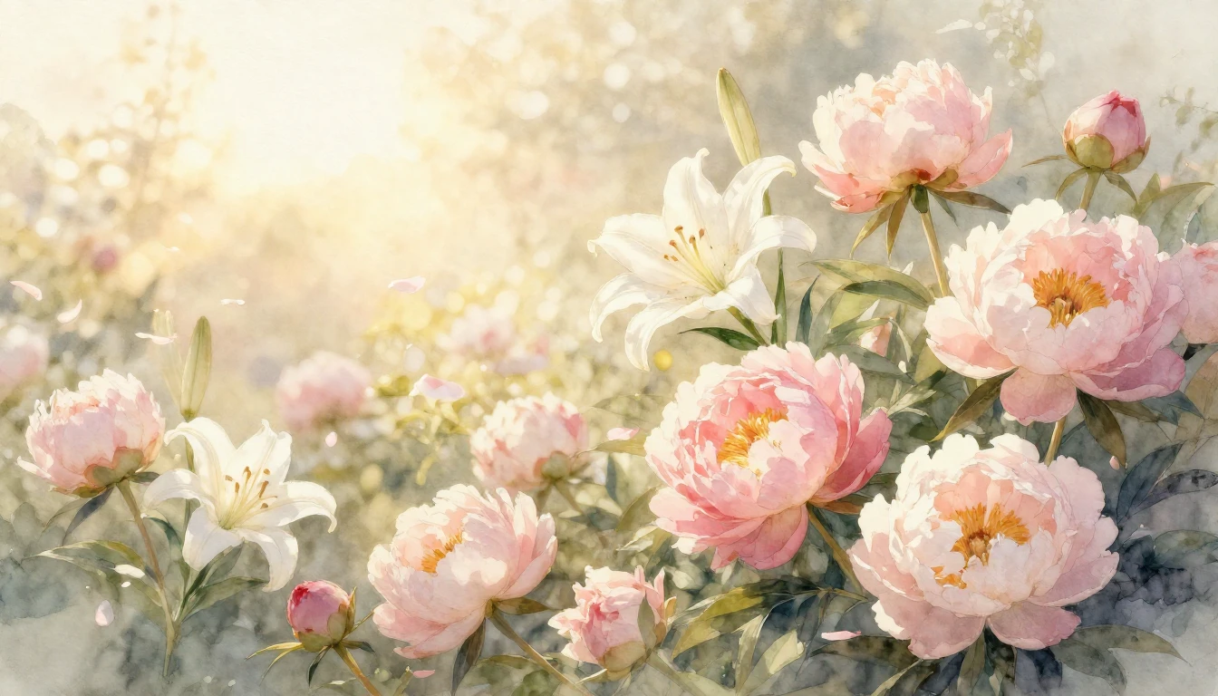 A delicate watercolor painting capturing the essence of warm...