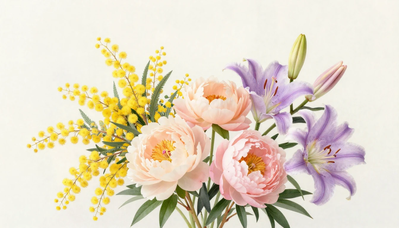 A beautiful and delicate composition of blooming spring flow...