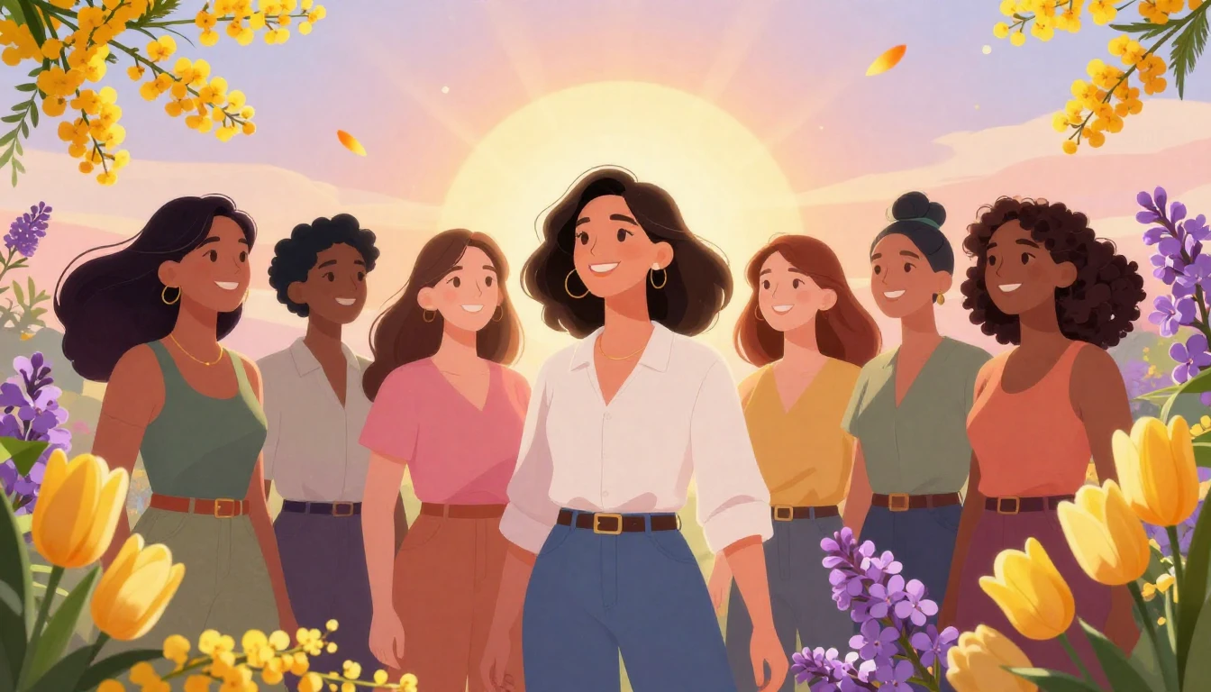 A vibrant and empowering digital illustration celebrating In...