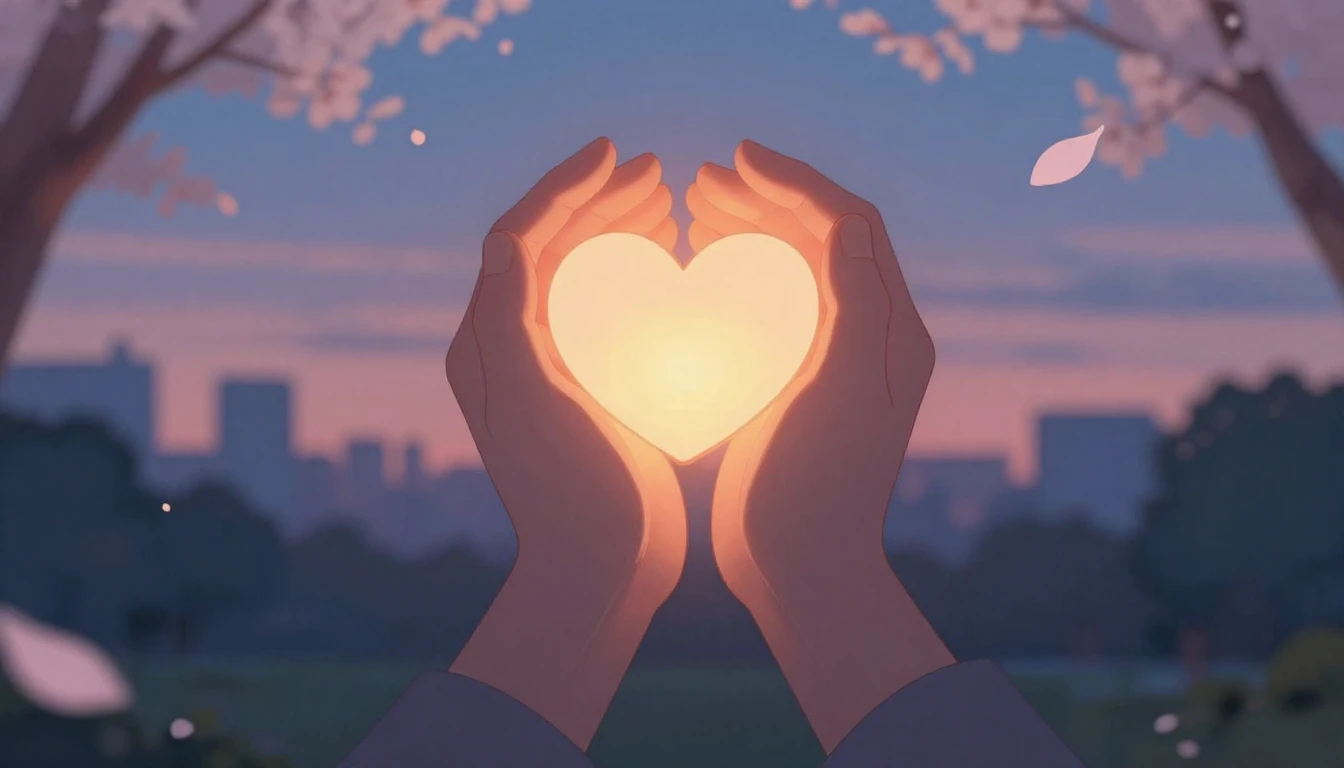 A romantic and dreamy illustration of two intertwined hands ...