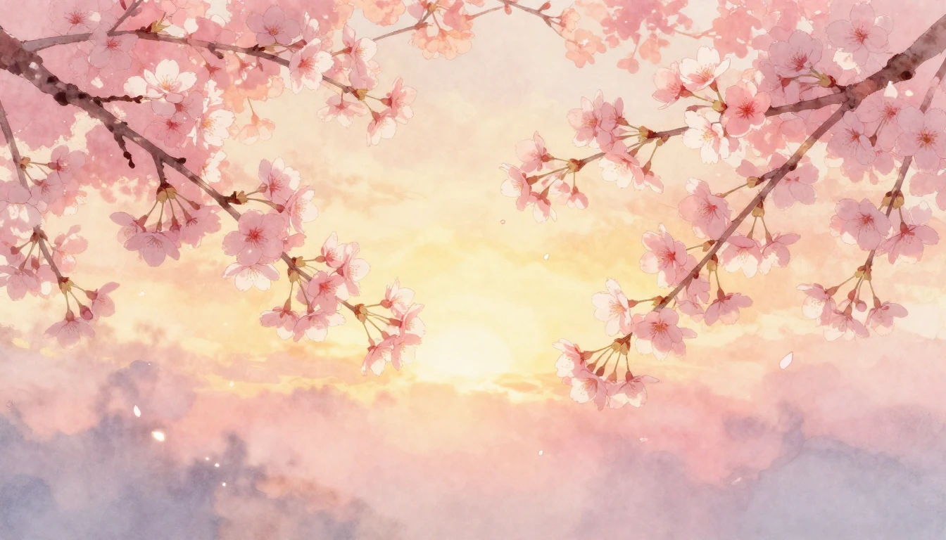 A dreamy and ethereal watercolor painting of two delicate ch...