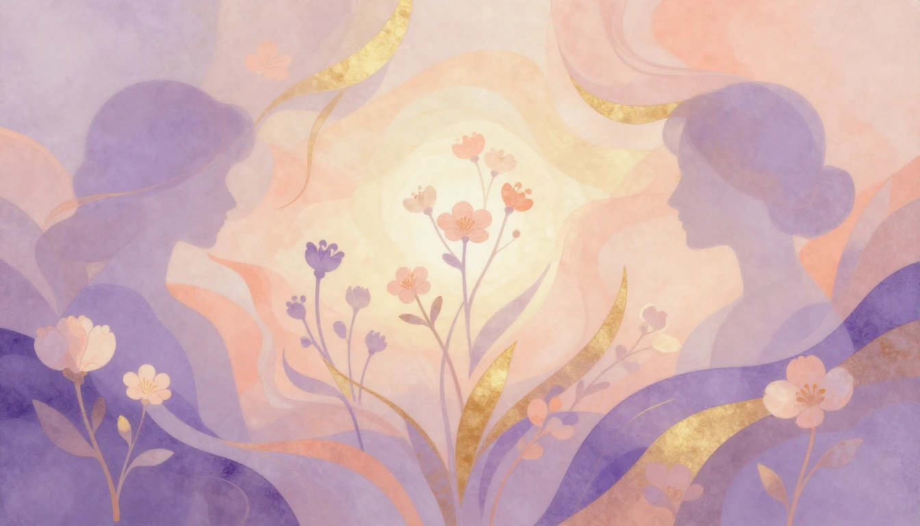 An abstract and elegant artistic composition representing gr...