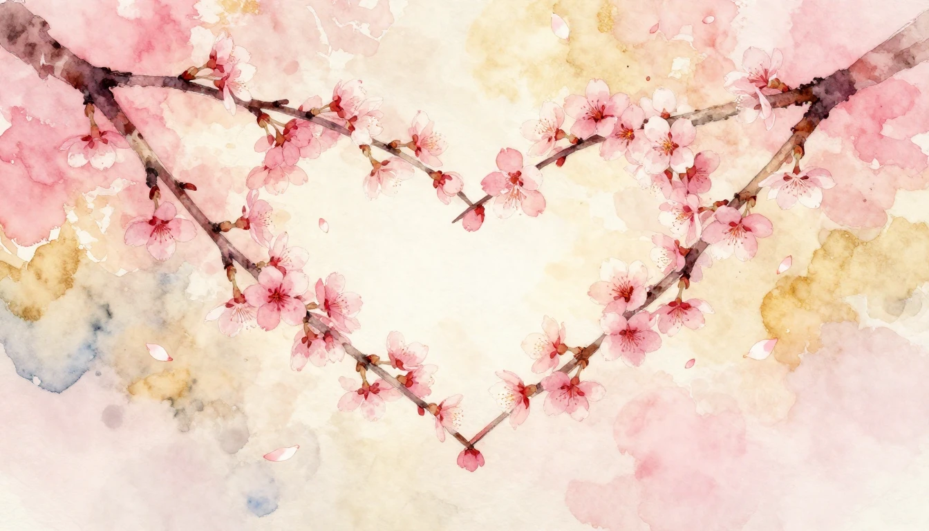 A beautiful and delicate watercolor painting depicting two i...