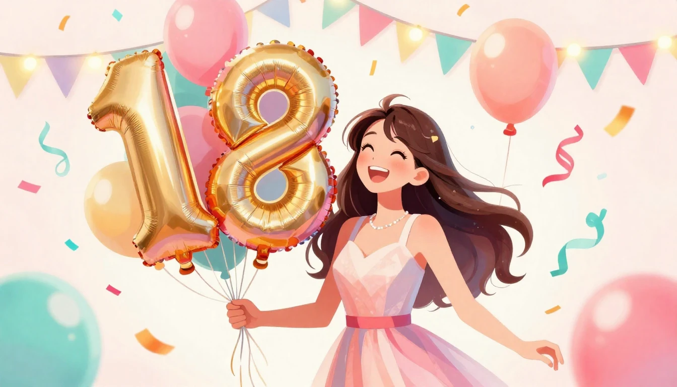 A vibrant and celebratory digital art illustration of a happ...