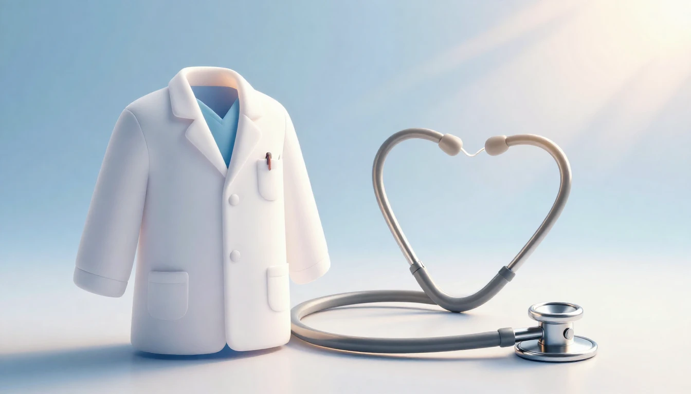 A heartwarming digital art composition honoring doctors. In ...