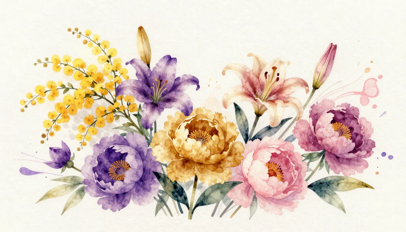 A vibrant and artistic watercolor painting representing grow...